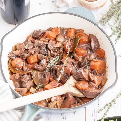 Receta de bourguignon de setas