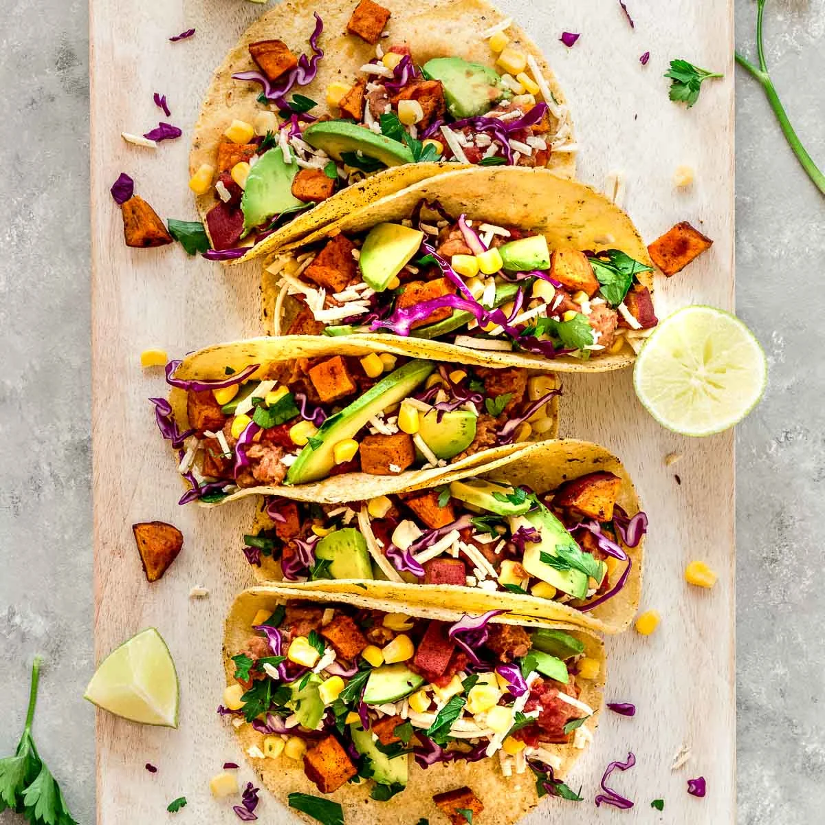 Roasted Sweet Potato Tacos (vegan & gf)