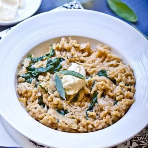 Risotto de chirivía con mascarpone y salvia