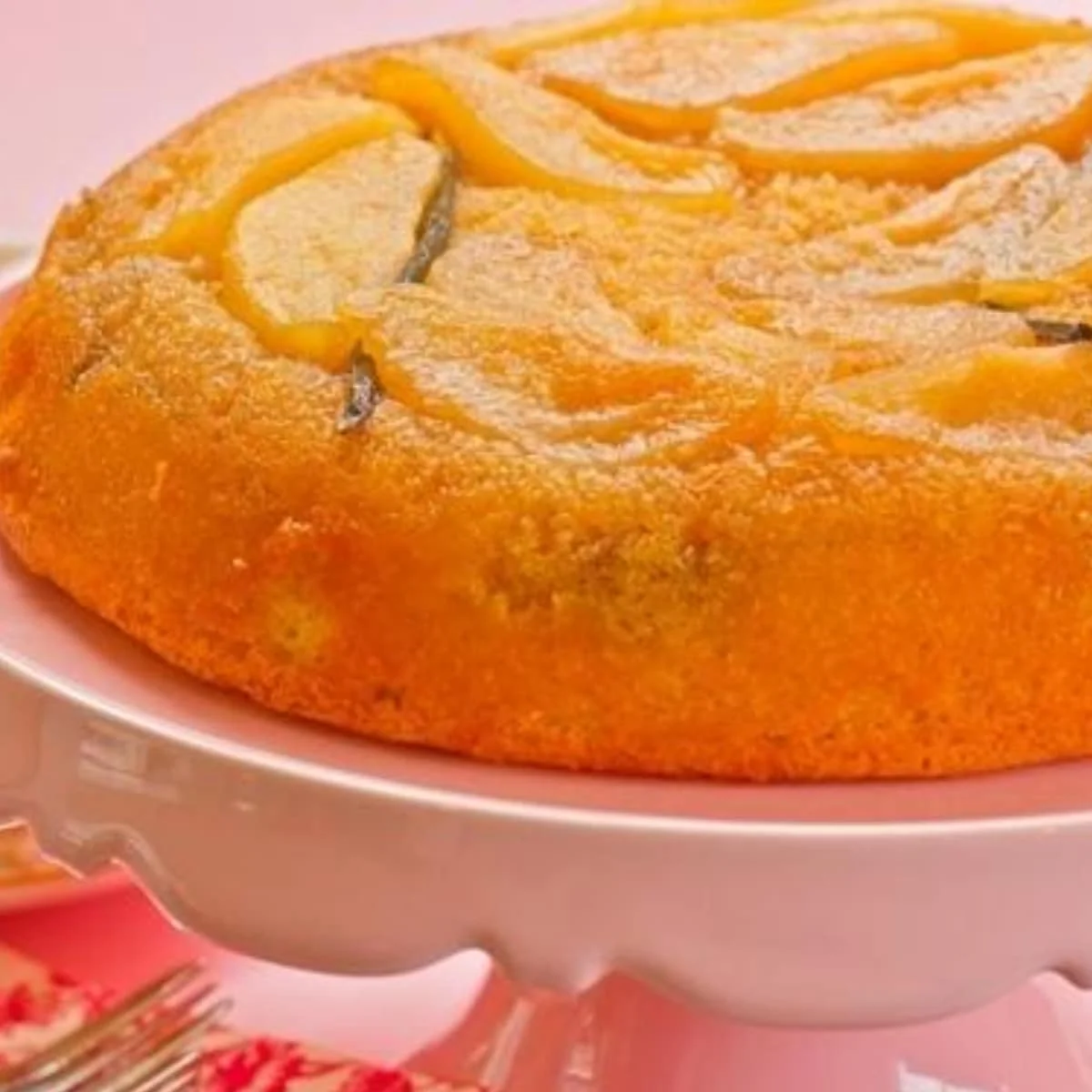 Pear and Vanilla Upside Down Cake