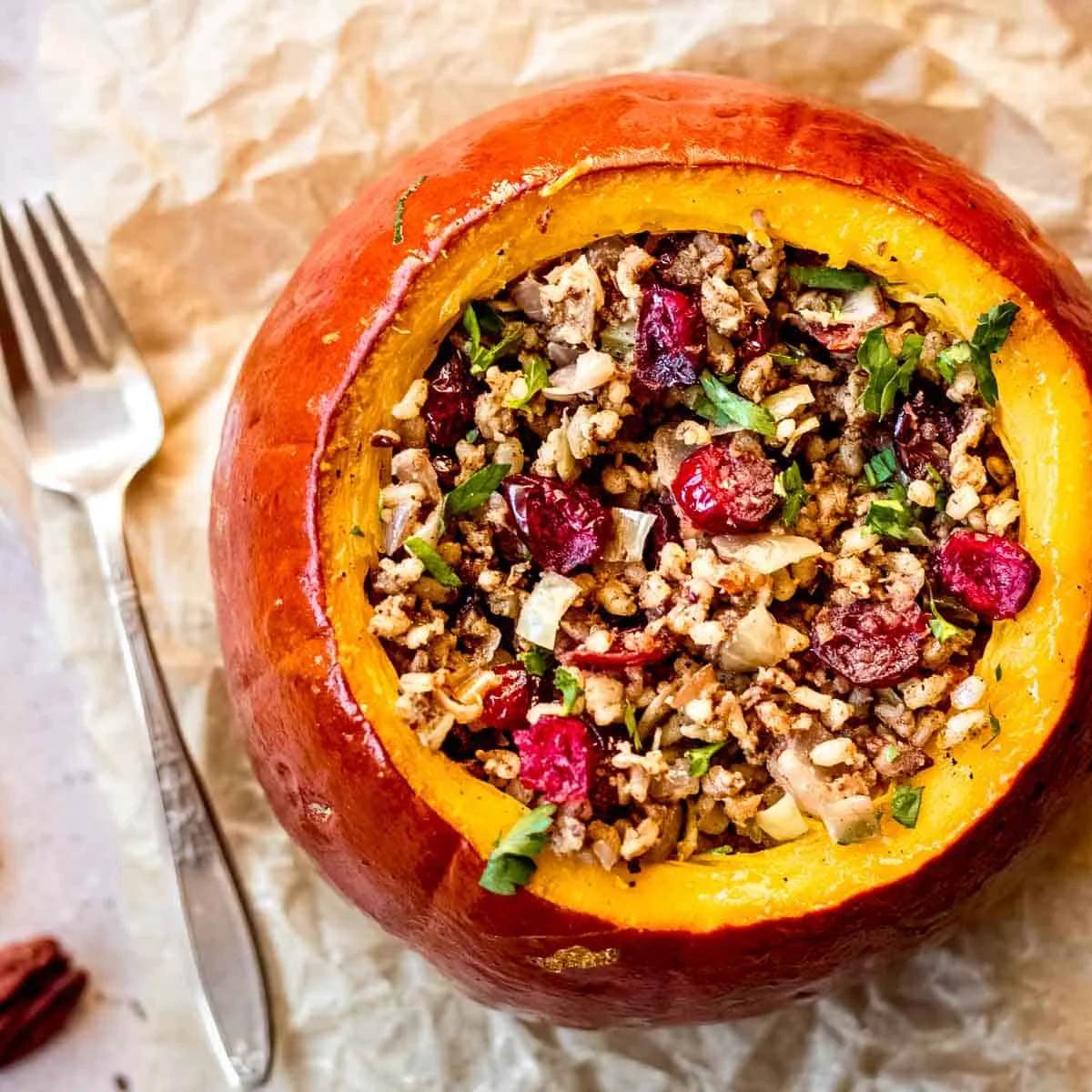 Best Vegan Stuffed Pumpkin (Gluten Free)