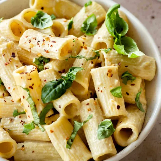 Pasta cremosa con tahini de 6 ingredientes