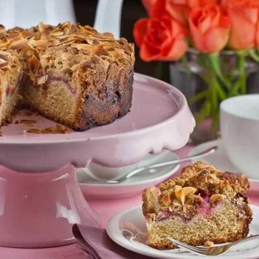 Rhubarb Crumble Cake