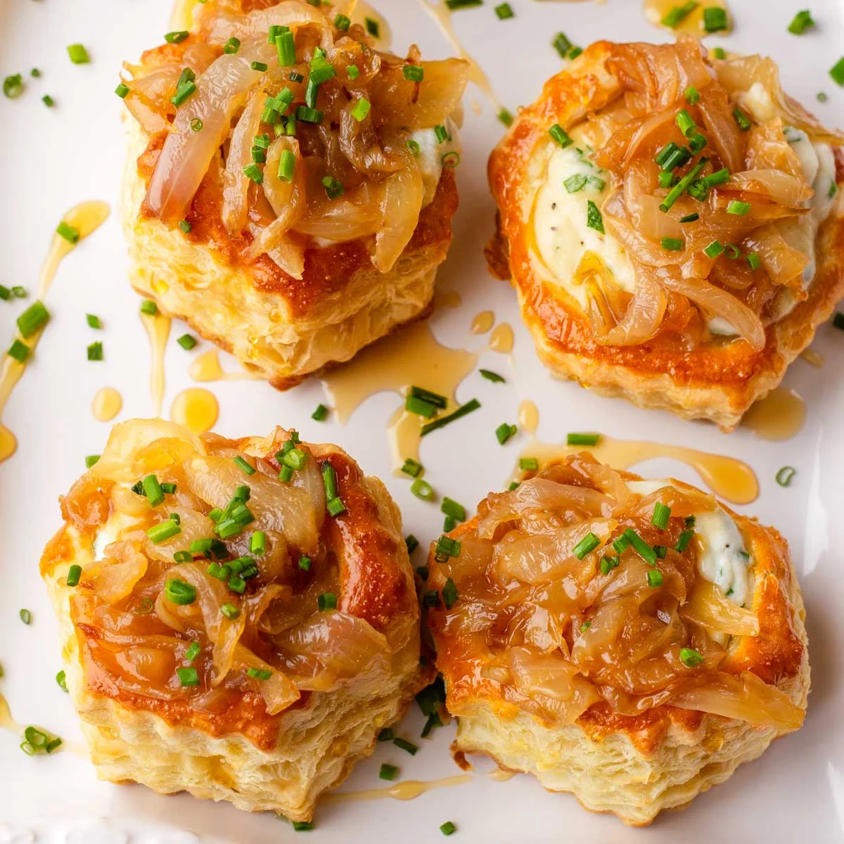 Caramelized Onion Puff Pastry Bites