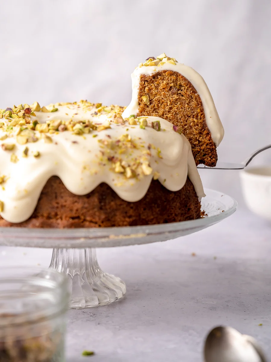 Carrot Pistachio Bundt Cake