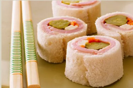 Sushi de sándwich para lunch escolar, una receta fácil, rápida y divertida