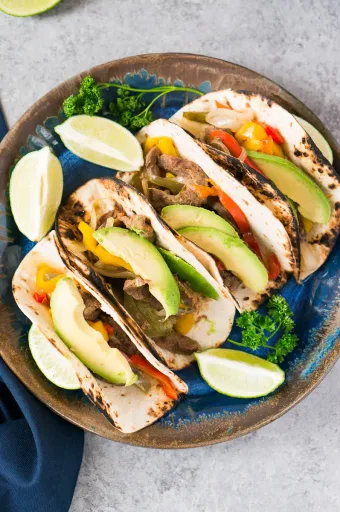 Fajitas de ternera en Instant Pot