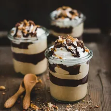 Chocolate and Peanut Butter Mousse Parfait