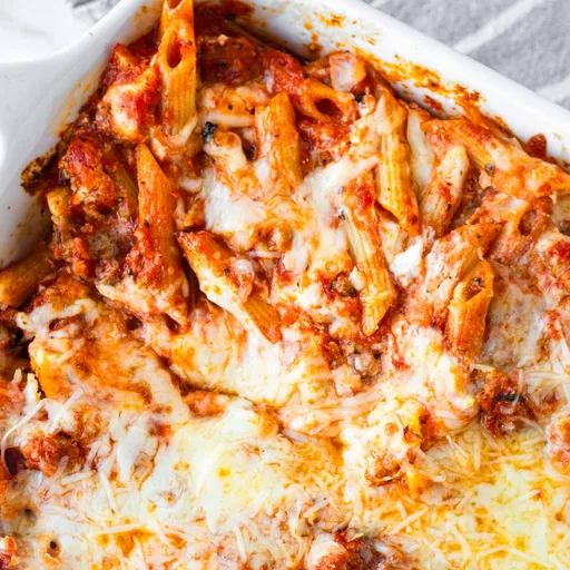 Penne al horno con salchicha