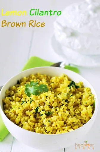 Arroz integral con limón y cilantro
