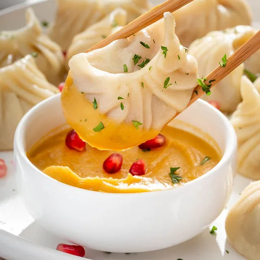 Turkey Dumplings with Butternut Squash Puree