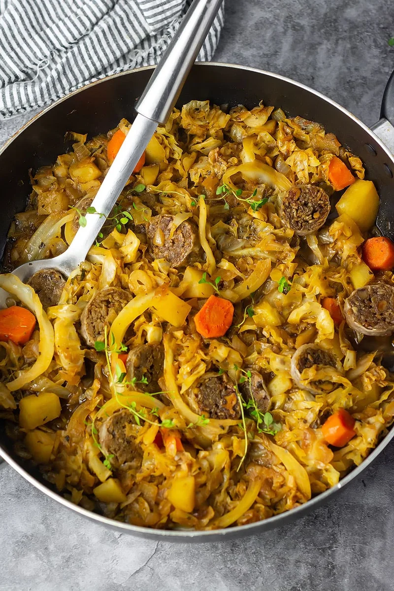 Repollo y Salchicha Veganos
