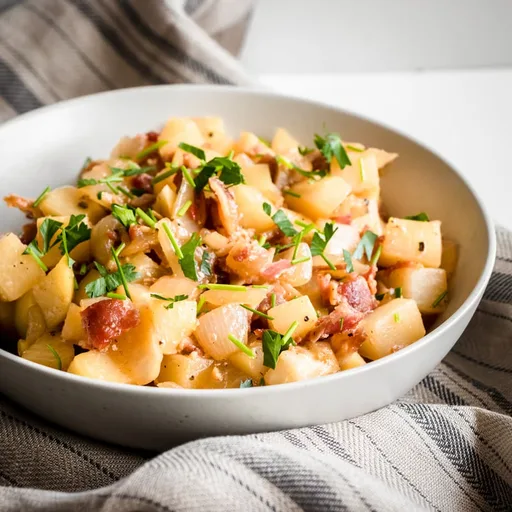Ensalada de patata alemana con sustituto de colinabo