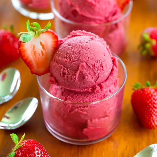 Sorbete de fresa