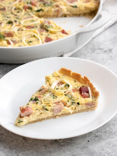 Quiche de jamón y queso