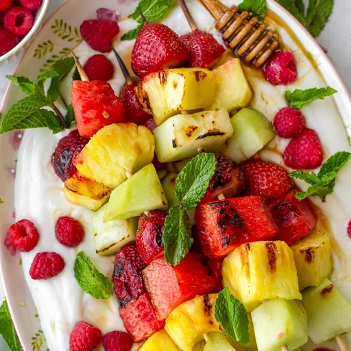 Brochetas de Fruta a la Parilla