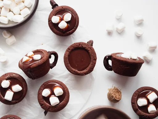 Cestas de Galleta de Chocolate Caliente