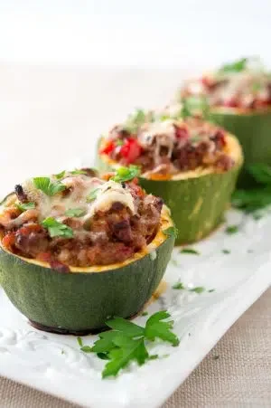 Stuffed Zucchini Cups with Meat and Vegetables