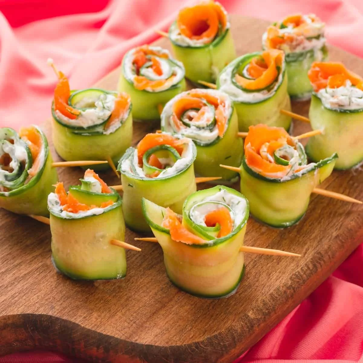 Smoked Salmon Cucumber Rolls