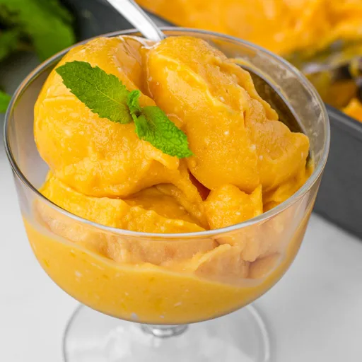 Mango Sorbet with Coconut Milk