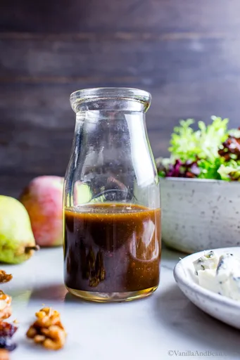 5 Ingredient Tangy Maple Balsamic Dressing