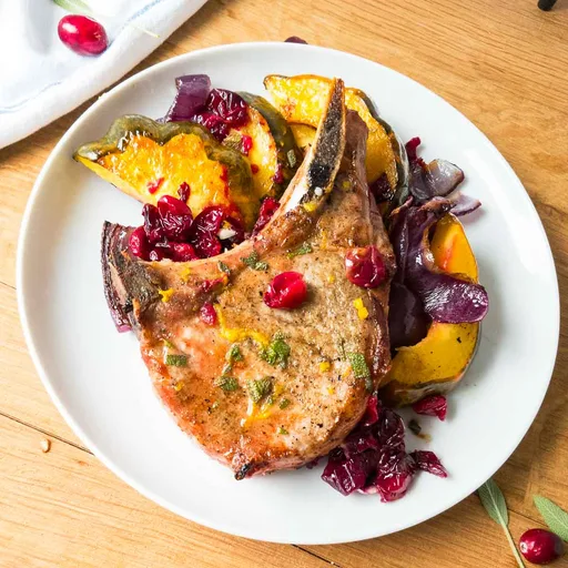 Sheet Pan Pork Chops with Acorn Squash