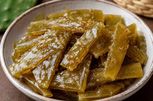 Receta de nopales cristalizados, un dulce tradicional mexicano