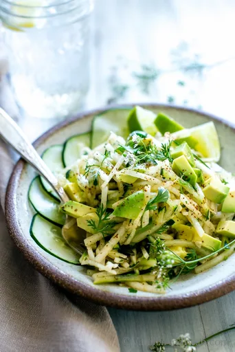 Ensalada de Aguacate, Jícama y Pepino