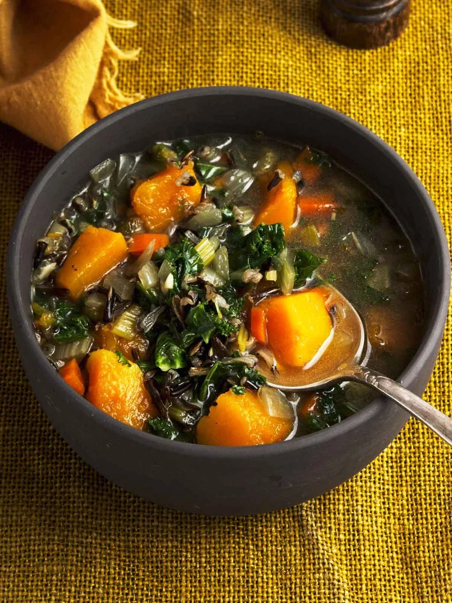 Vegan Wild Rice Soup Recipe (With Butternut Squash)