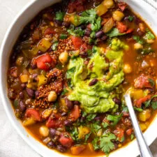 Black Bean Quinoa Chili