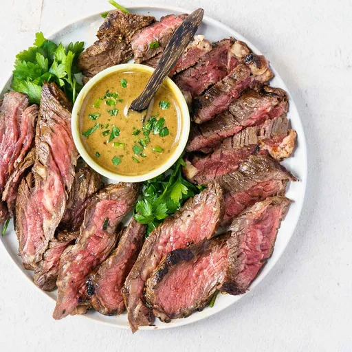 Bistec de bavette al balsámico (en sartén de hierro o parrilla)