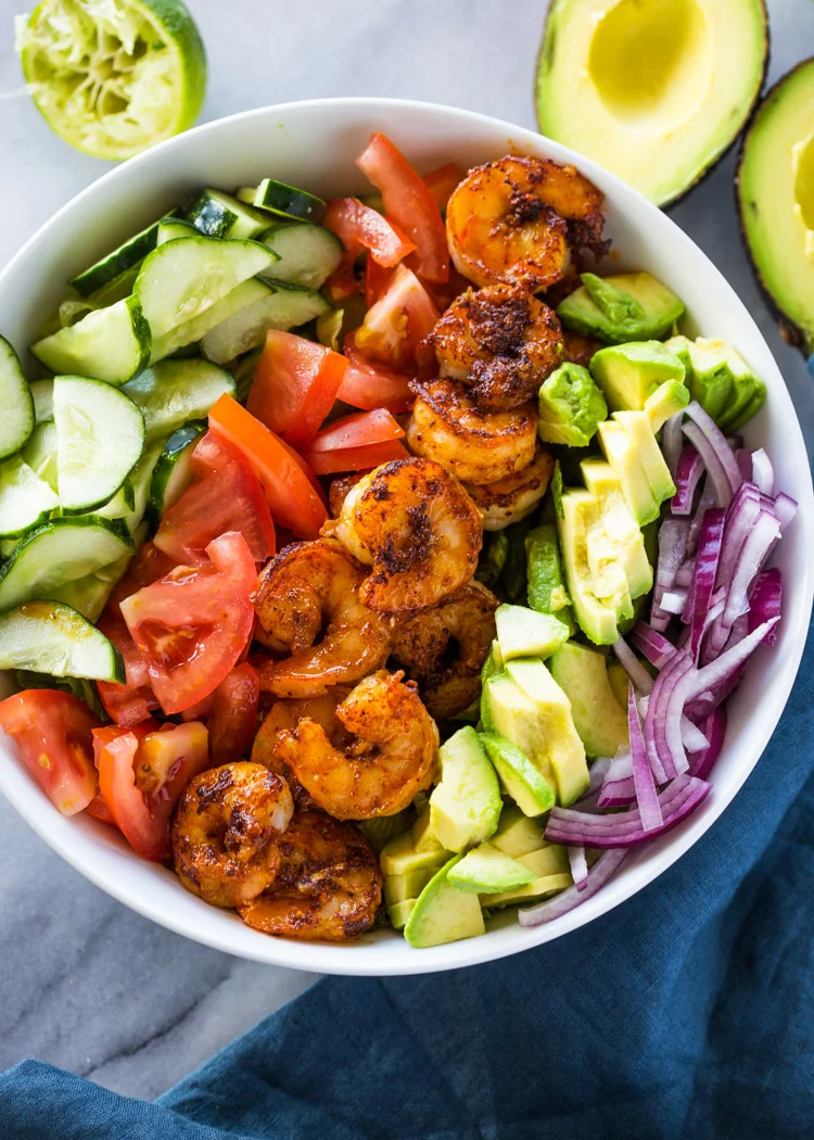 Skinny Shrimp Avocado Salad