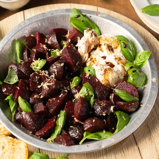 Burrata and Beets with Balsamic Glaze