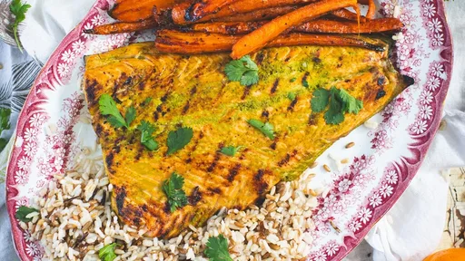 Salmón a los cítricos a la barbacoa