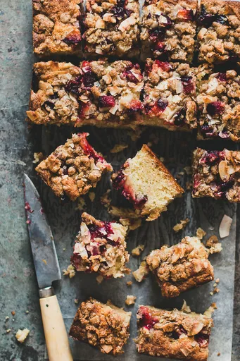 Plum Ginger Coffee Cake