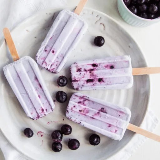 Amazing Blueberry Coconut Popsicles