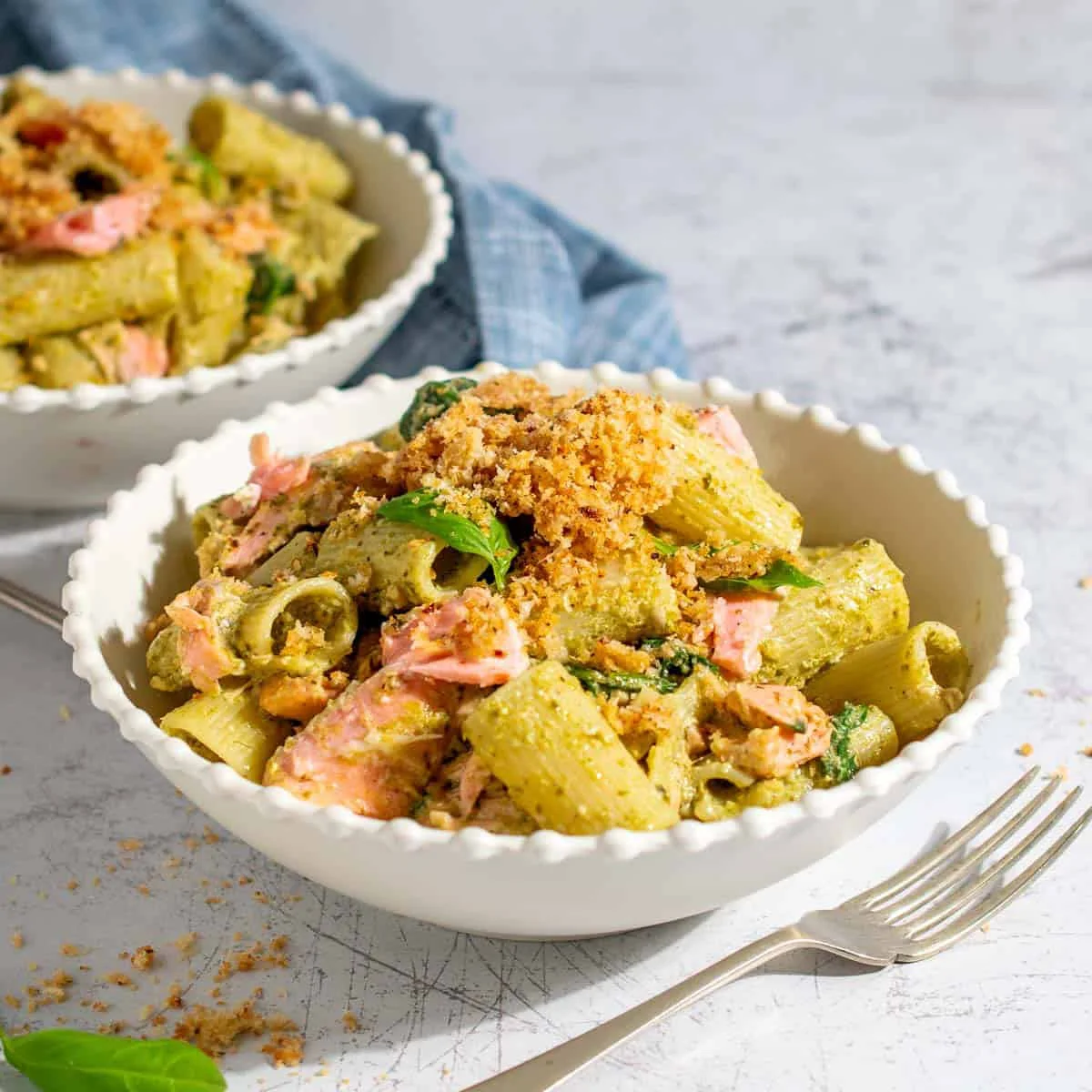 Pasta with Salmon and Pesto