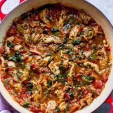 Pollo con tomates