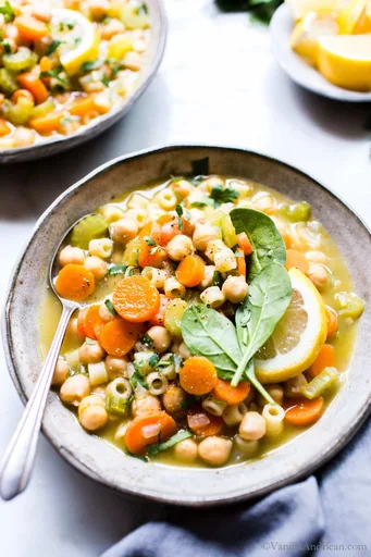 Chickpea Noodle Soup (Veggie Noodle Soup)