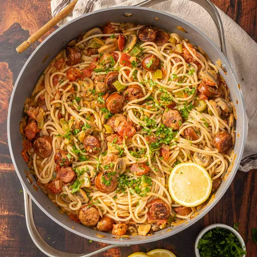 Cajun Sausage Spaghetti
