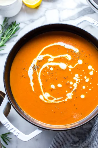 Creamy Tomato Soup with Canned Tomatoes