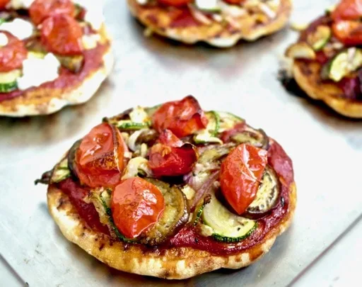 Greek Roasted Veggie Pita Pizza