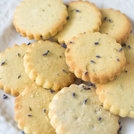 Vegan Lavender Shortbread Biscuits