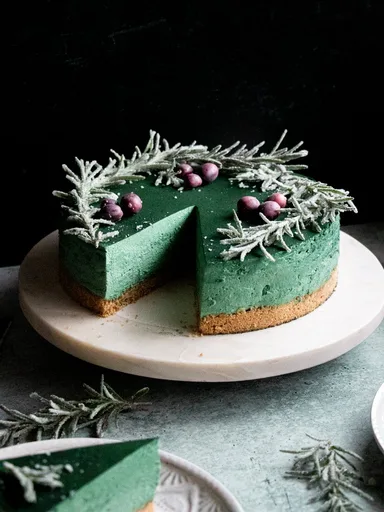 Green Spirulina Cheesecake (Dye-free, No-bake)