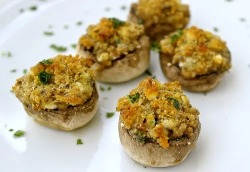 Greek Style Stuffed Mushrooms