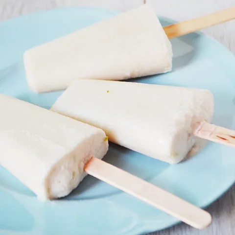 Lychee, Coconut & Lime Popsicles
