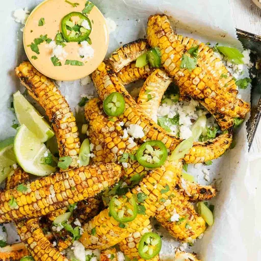 Costillas de maíz ahumadas a la parrilla