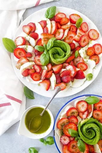 Strawberry Avocado Caprese Salad