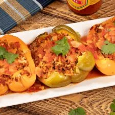Pimientos rellenos veganos