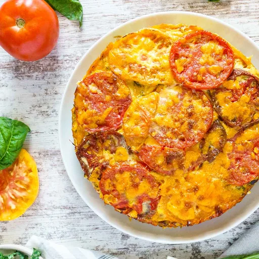 Crustless Tomato Pie